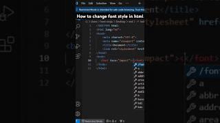 how to change font style in html ? #coding #css #html #shortvideo #shorts #youtube #youtubeshorts