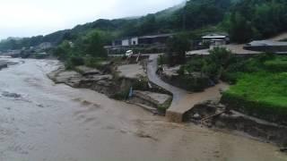 Kyushu flooding - Kyodo News drone footage - July 2017 - 4/4