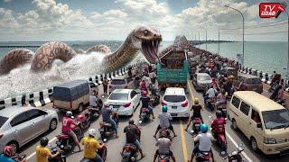 Viral !! Ular Raksasa Penunggu Jembatan Suramadu Muncul Hebohkan Warga, Seperti Bawa Pesan Peting