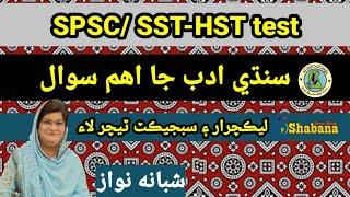 Sindhi Literature Repeated Questions for job Preparation/Shabana Nawaz