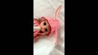 Lelia BJD Like Doll Dress Up / Lelia Eklemli Oyuncak Bebek Giydir #shorts