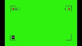 Camcoder VHS Screen Video Recorder Overlay - Greenscreen Effects - Low Battery Indicator