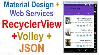 250 Android Web Service Tutorial RecyclerView + Volley + JSON |