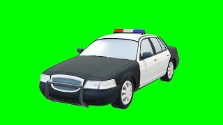 Copyright Free 3d Animated Police Car Green Screen Effect | Chroma Key |  Royalty Free | Police Car