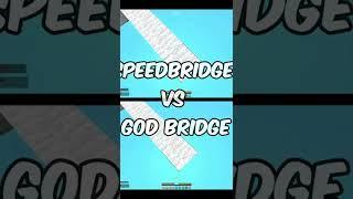 Ninja Bridge VS God Bridge (Side By Side)  #shorts #minecraft