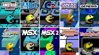Pac-Mania (1987) Amstrad CPC vs AtariST vs C64 vs GBA vs Genesis vs Java vs MSX vs MSX2 vs NES vs MS
