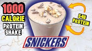 1000 Calorie SNICKERS Protein Shake // How To Make A MUSCLE/WEIGHT Gaining Protein Shake