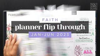 MIDYEAR FAITH PLANNER FLIP THROUGH 2023 :: COMPLETED QUADRANT LAYOUT CLASSIC HAPPY PLANNER PAGES