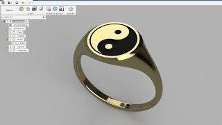 Fusion 360 - Yin Yang Ring