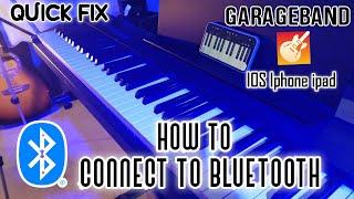 How to connect Bluetooth Midi Roland Fp30 Fp30x to GarageBand ios