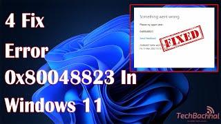 Fix Error 0x80048823 in Windows 11