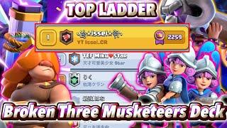 TOP1 with Broken Three Musketeers DECK-Clash Royale