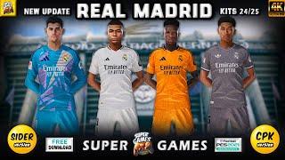 Real Madrid New Kits Season 24/25 | Sider & CPK | PES 2021 | Football Life 2024 | All Patches