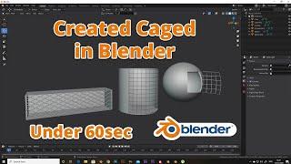 Created Caged Using Wireframe Modifier ||  Blender Tutorial || 1 min series