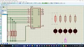 How to simulation 4 bit full adder with proteus