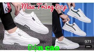 Top 10 Mẫu Giày Sneaker Nam Trắng Đế Cao Siêu Hot Hiện Nay  |Giày HB