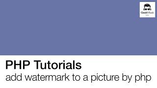 Add watermark to a picture by php