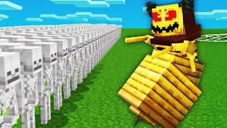 1000 SKELETONS vs QUEEN BEE (Minecraft Mob Battle)