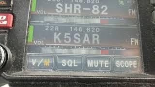 Listening to the Shreveport La 146.820 VHF repeater.