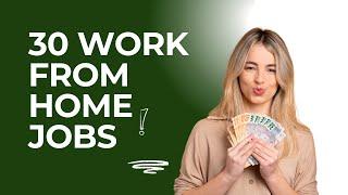 The 30 Best Work-From-Home Jobs in 2024 | Anees Tech