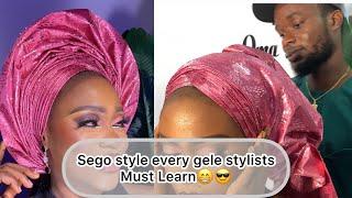 Bridal Sego gele style a gele stylist should learn pls watch , comment ,subscribe n share