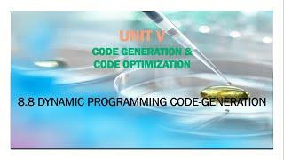 19 dynamic programming code generation