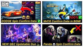 BGMI DODGE CAR SPIN  | M416 And Ultimate Date  | Panda  companion spin || New RP Date #bgmivideos