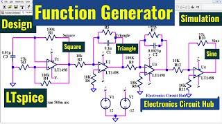 Design and Simulation of function generator in ltspice