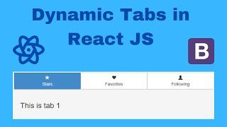 Learn how to create Dynamic Tabs using React JS with Bootstrap 5