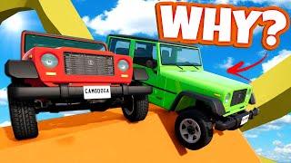 Biggest Obstacle Car Course But It's All PAIN AND MISERY in BeamNG Drive Mods!