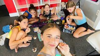 MAKE SMORES W THE GYMNASTICS LUNCH GROUP!! *must watch very funny*