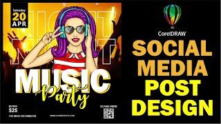 Social Media Post Design in Coreldraw | coreldraw tutorial | KH Graphics