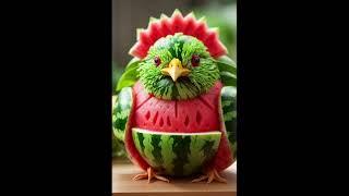 Fruit Carving  Birds Unbelievably pretty   #shorts #fruitcarving #youtubshorts