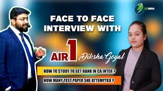 Live Interview of AIR 1 Diksha Goyal By CA Kapil Goyal Sir -Lets Know about her strategy & planning