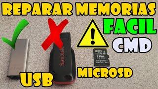 Como REPARAR Memorias USB y Micro SD DAÑADAS que NO se Pueden FORMATEAR con CMD (DISKPART) Muy FÁCIL