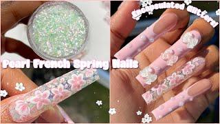 3XL Pink Pearl French Spring Nails | Nail Addict LA Gel Polish | Easy Press On Tutorial