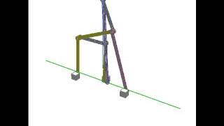 Linkage to draw two perpendicular straight lines 1