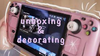 customising my steam deck | cute accessories + unboxing