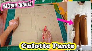 ️ How to Make Culottes Pants Pattern Using Basic Skirt Block × Pants Pattern × Sewing Tutorial