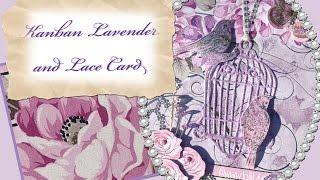 Kanban Lavender & Lace  Shabby Chic Birthday Card