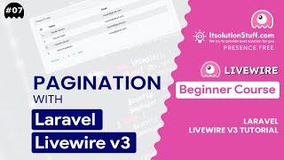 Pagination using Laravel Livewire 3 | EP 7