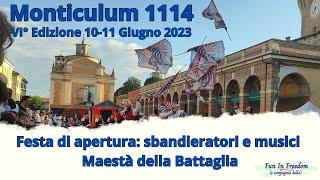 MONTICULUM 1114 - Sbandieratori e musici Apertura festa edizione VI/2023 |#MontecchioEmiliaMedievale