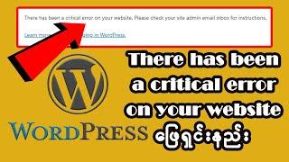 Fix Critical error on your website Please Check Your site admin email inbox for instructions in 2022