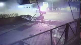 Audi TT S Huge Crash CCTV Sandton South Africa