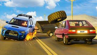 Car Crashes and Dangerous Objects #02 [BeamNG.Drive] 