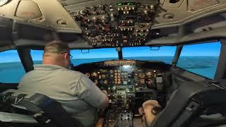 B737 Sim Time Fun Takeoff | Landing