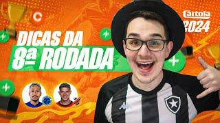 DICAS #8 RODADA | CARTOLA FC 2024 | TIME BARATO PRA MITAR!!