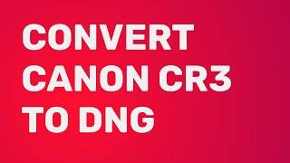 how to convert canon cr3 raws to dng  files using this free software | dnglab tutorial