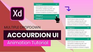 Adobe XD Accordion Menu | Animated Working Accordion Menu