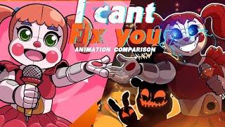 Five Nights at Freddy's | I can't Fix You remix/original animation comparison